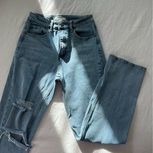 Distressed Mom Jeans